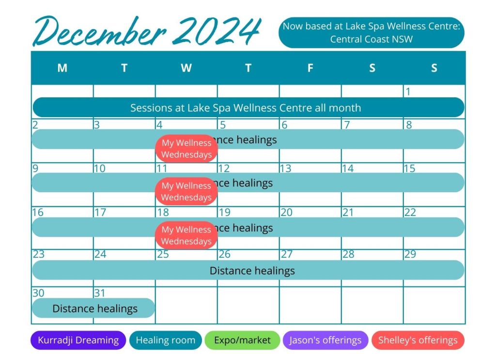 Latest Divine Balance Australia Calendar of Events December 2024